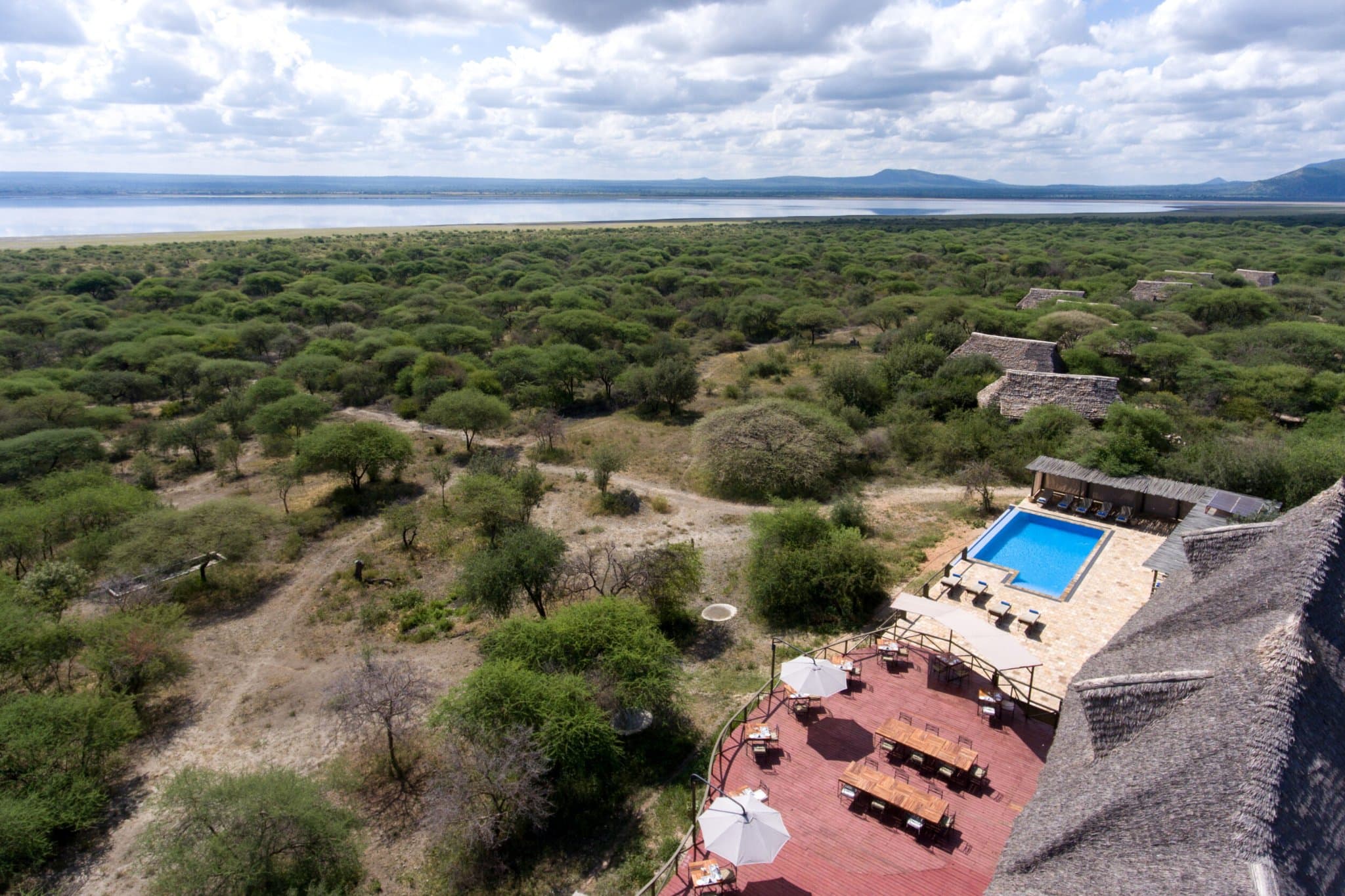 Uitzicht vanaf Lake Burunge Tented Lodge in Tarangire