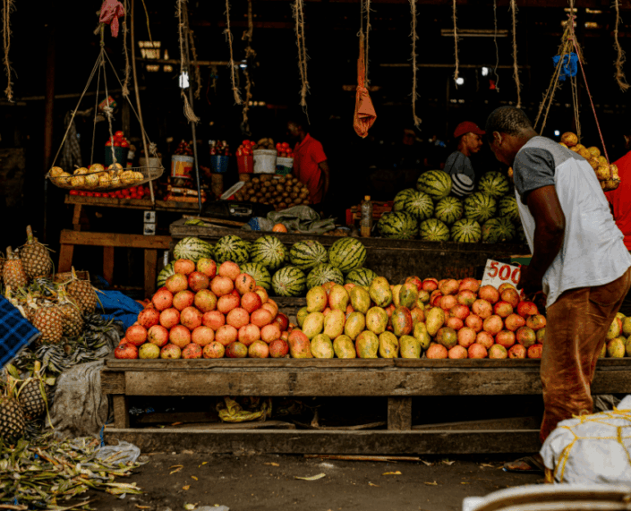 Fruitkraam in Arusha, Tanzania