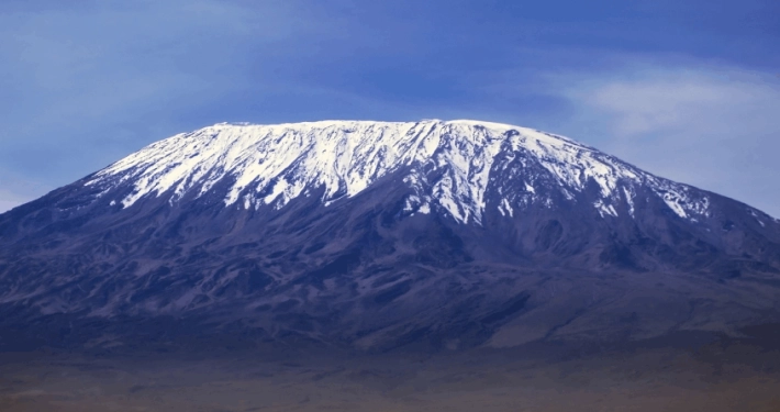 Zicht op Mount Kilimanjaro Zicht op Mount Kilimanjaro