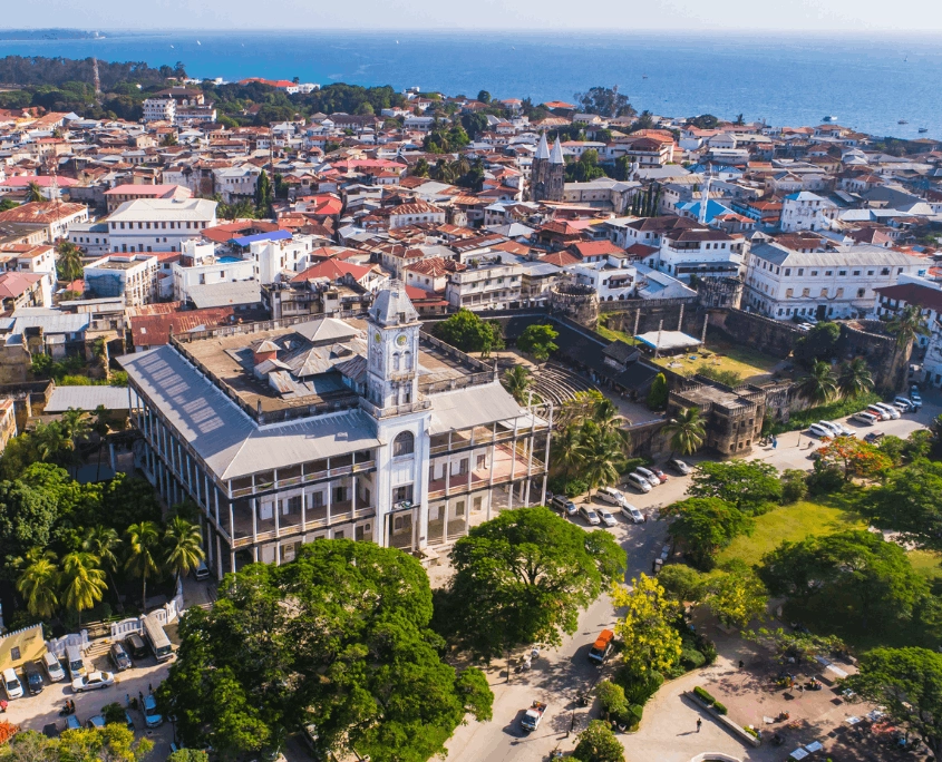 Historische straat in Stone Town Zanzibar